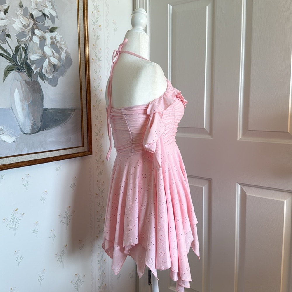 Sugar Thrillz Fairy Delight Ruffled Handkerchief Dress - Pink - Picture 5 of 6